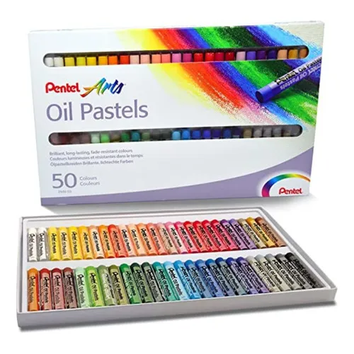Giz Pastel Oleoso Pentel 50 Cores Foto 1