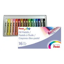 Giz Pastel Oleoso Pintura Artística Pentel  C/16 Cores Phn16 Foto mini  2