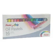 Giz Pastel Oleoso Pintura Artística Pentel  C/16 Cores Phn16 Foto  mini 1