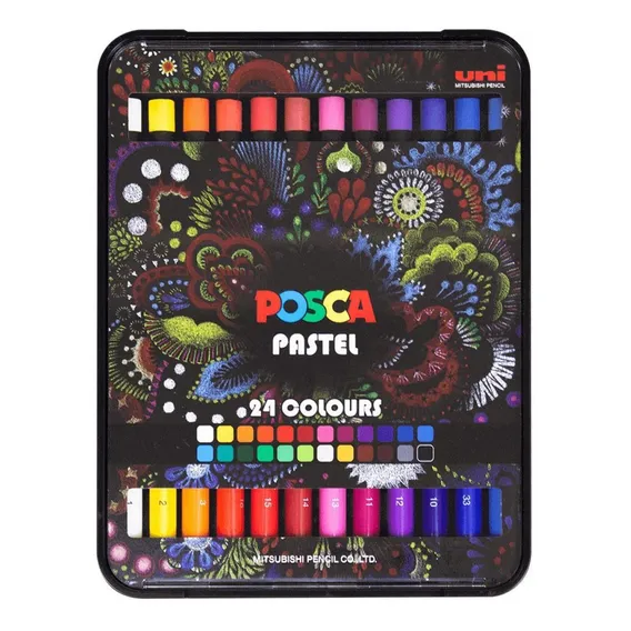 Giz Pastel Posca - 24 Cores Foto 1