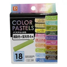 Giz Pastel Seco 18 Cores Fluorescente Pintar Cabelo Desenho Foto mini 1