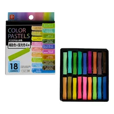 Giz Pastel Seco Daiso com 18 Cores Fluorescentes + Auxiliares Foto mini 1
