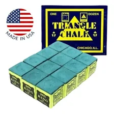 Giz Triangle Master Profissional Bilhar Sinuca 12 Unidades. Cor Verde Foto mini 4