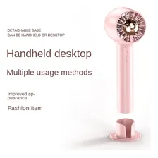 Gkever Mini Ventilador Pequeno De Mão Conveniente Ventilador De Carga Portátil Para Exteriores Ventilador Pequeno De Mesa Usb Mini (cor : Pink1, Tamanho : A) Foto mini 4