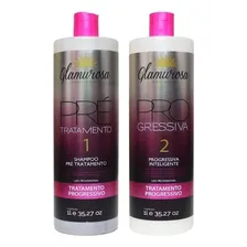 Glamurosa Profissional Kit Escova Progressiva 2 X 1 Litro Foto mini 1