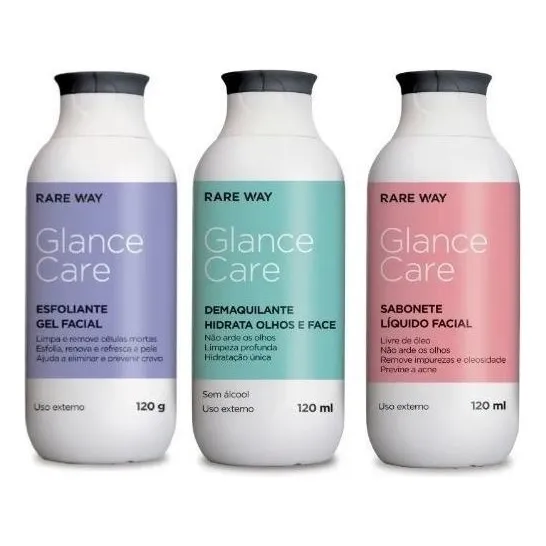 Glance Care Esfoliante +demaquilante+sabonete Liquido Facial Foto 1