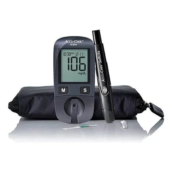 Glicosímetro Accu-Chek Active preto com 50 tiras Foto 1