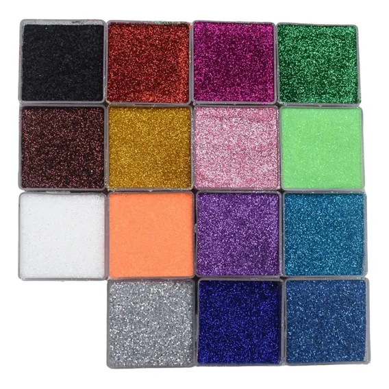 Glitter Em P贸 Preto Purpurina Brilho P/ Artesanato Escolar Foto 1