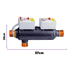 Globalmar aquecedor de piscinas elétrico trocador coletor 8.000w inox Foto mini 4