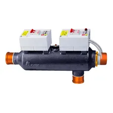 Globalmar aquecedor de piscinas elétrico trocador coletor 8.000w inox 110v 220v Foto mini 4