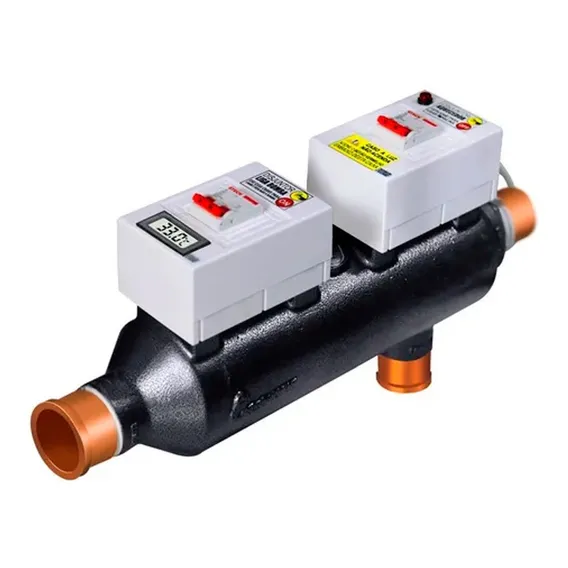 Globalmar aquecedor de piscinas elétrico trocador coletor 8.000w inox 110v 220v Foto 1