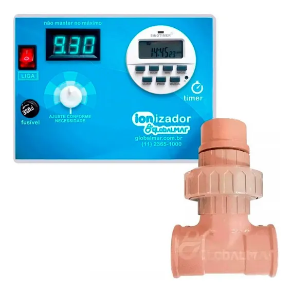 Globalmar Ionizador Piscina Comando Com Timer Digital 40m 220V Foto 1