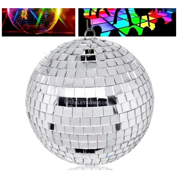 Globo Bola Espelhado Refletor Rotativo 30cm Discoteca Show Foto 1