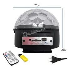 Globo Bola Maluca Projetor Holográfico Led Rgb Bluetooth Foto mini 2