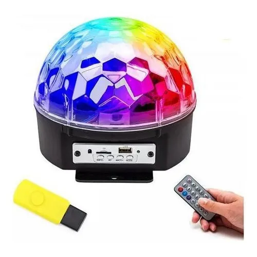 Globo Led Festa Bluetooth Sd Card Usb Mp3 Controle Foto 1