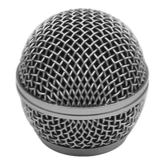 Globo Metálico Para MicrofonE Sm58, Beta 58 E Sv100 Cor Prateado Foto 1
