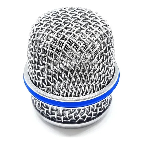 Globo Microfone - Metálico - Prata Foto 1