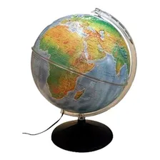 Globo Terrestre Iluminado Abajur Luminária FĂsico Mondo Foto mini 1