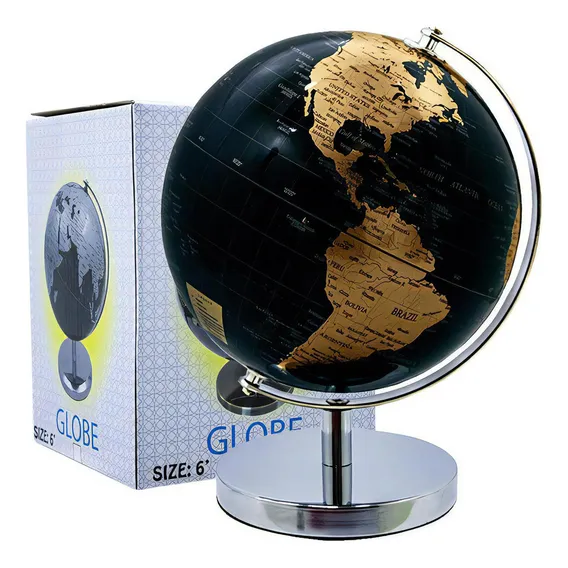 Globo Terrestre Mapa Mundi Giratorio Mesa Escrit贸rio Enfeite Foto 1