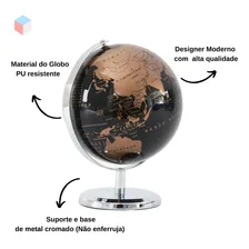 Globo Terrestre Mapa Mundi Giratorio Mesa Escrit贸rio Enfeite Foto mini 4