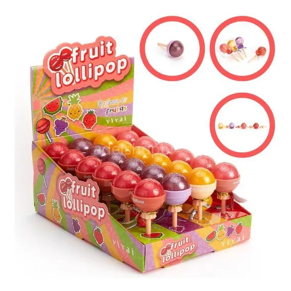 Gloss Pirulito Vivai Cores E Sabores Brilho Labial Lip Gloss Foto 1
