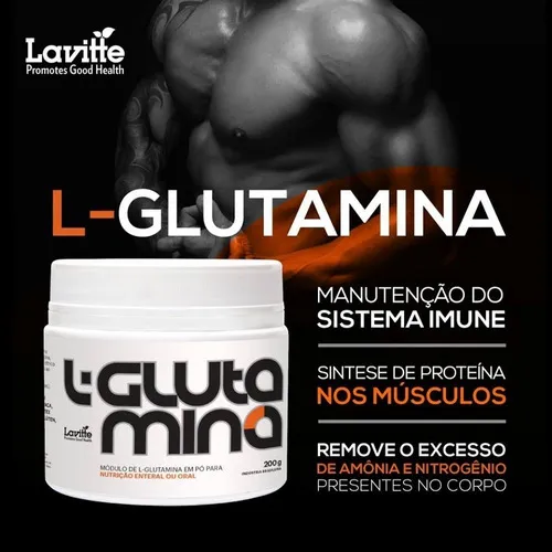 Glutamina 200gr L Glutamine Imunidade L Glutamina Foto 1