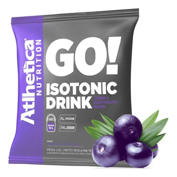 Go! Isotonic Drink Atlhetica 900g Sabor Guaraná Com Açaí Foto 1