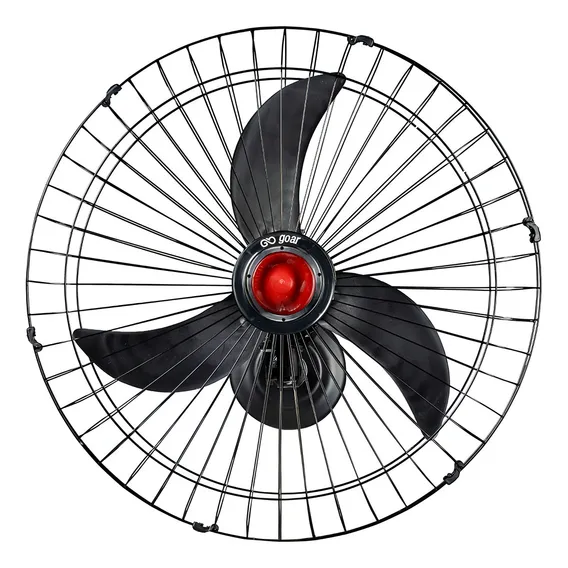 Goar Ventilador de Parede Oscilante 70cm Preto 110/220V Foto 1