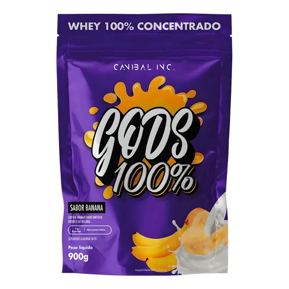 Gods Whey 21g Proteína Concentrada 900g Canibal Inc Foto 1