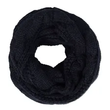 Gola Cachecol Feminino Masculino Adulto Inverno Pescoço Frio Cor Preto Tamanho U Foto mini 1