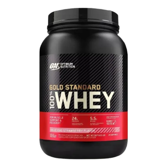 Gold Standard 100% Whey Optimum Nutrition Sabor Delicious Strawberry Foto 1