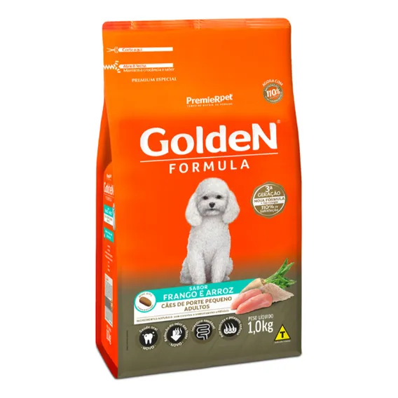 Golden Cão Adulto Pequeno Frango E Arroz 10.1kg Mini Bits Foto 1