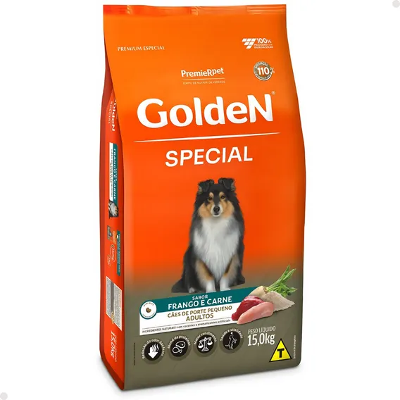 Golden Especial Cães Adultos Pequenos Frango E Carne 15kg Foto 1