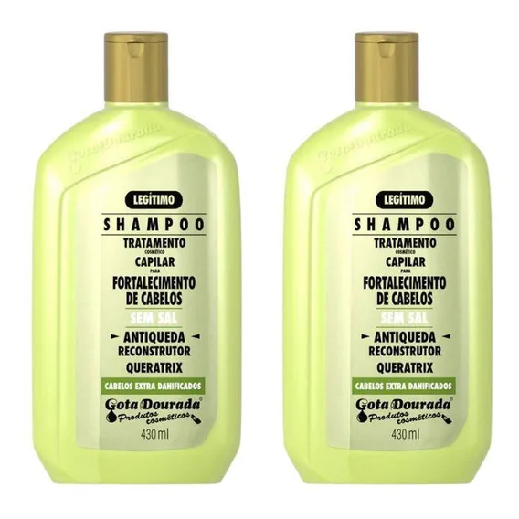 Gota Dourada Shampoo gota dourada 430ml fortalecimento queda - kit 2un Kit Foto 1