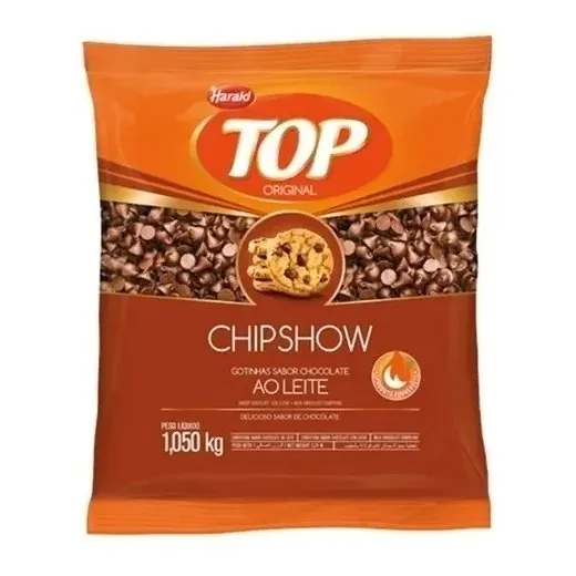 Gotas Forneáveis Harald Top Chipshow Chocolate Ao Leite Foto 1