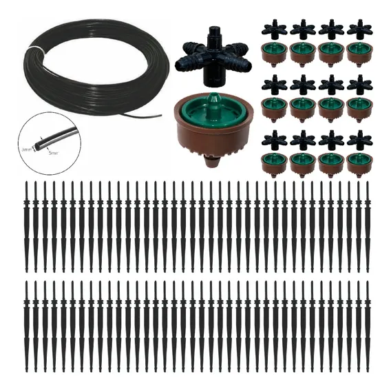 Gotejamento Para Vasos Kit Completo 48 Estacas Vazão Foto 1