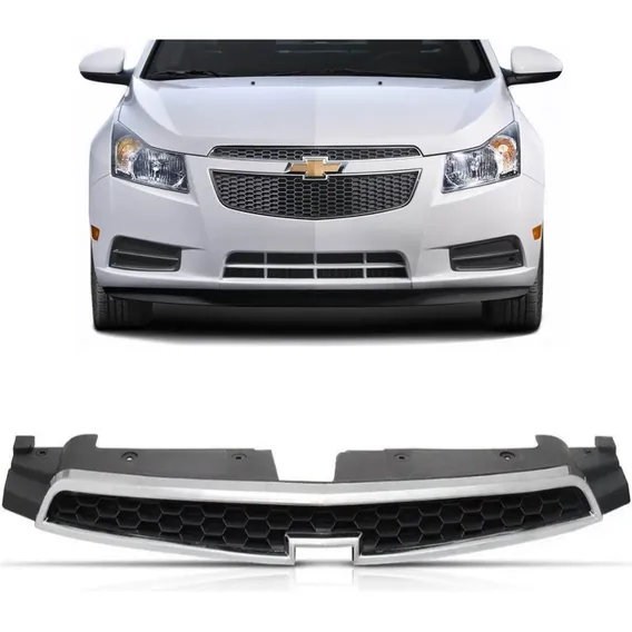 Grade Cruze 2011 2012 2013 2014 Superior Com Friso Cromado Foto 1