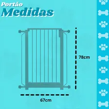 Grade De Porta P/ Vão Pop Tubline Segurança P/ Crianças Pets Cor Branco Foto mini 4
