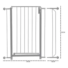 Grade De Porta Pet Gradinha Fit Collors Tubline Com Extensor Cor Preto Foto mini 4