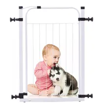 Grade De Porta Portão Retrátil Pet Cães Criança 70 A 79cm Foto mini 1