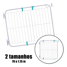 Grade Porta Portão Pet Útil Criança Bebe Cão Vão 79 A 115 Cm Cor Branco Foto mini 3