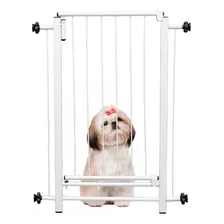 Grade Portão Pet E Trava Segurança 2 Extensores 85cm A 89cm Cor Branco Jostech Foto  mini 1