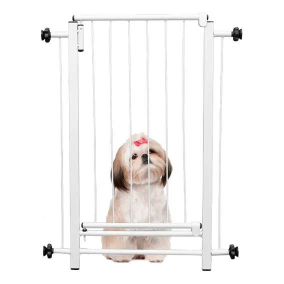 Grade Portão Pet E Trava Segurança 2 Extensores 85cm A 89cm Cor Branco Jostech Foto 1
