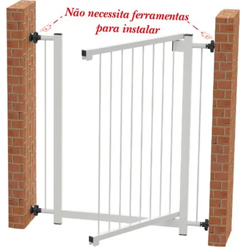 Grade Portão Pet Criança Divisor Ambiente 70 Cm Branco Foto 1
