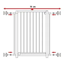 Grade Portão Pet Criança Divisor Ambiente 70 Cm Branco Foto mini 2