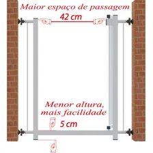 Grade Portão Pet Criança Divisor Ambiente 70 Cm Branco Foto mini 4