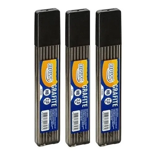 Grafite 2.0mm Hb - Kit C/ 3 Tubos - Brw Foto 1