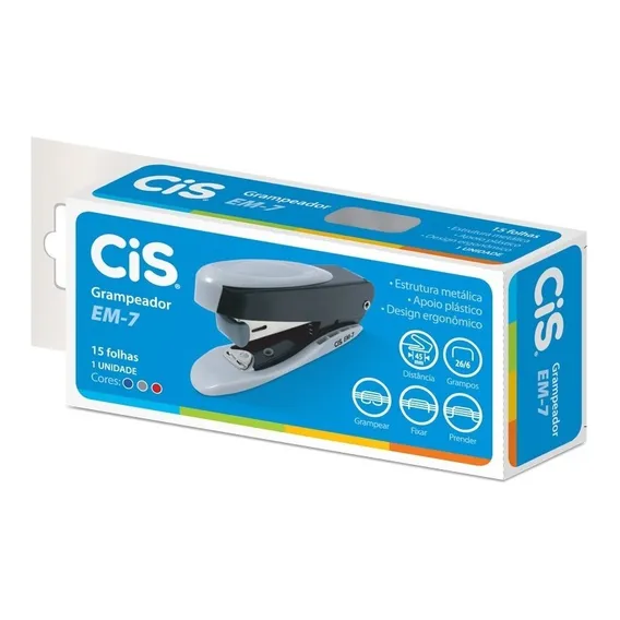 Grampeador Em-7 Azul - Cis Foto 1