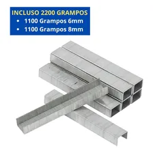 Grampeador Profissional Tapeceiro 4 - 14mm + 2200 Grampos Foto mini  3