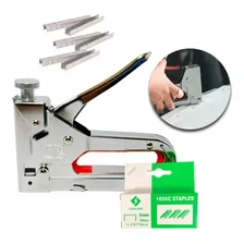 Grampeador Tapeceiro Alta Pressão Profissional +1000 Grampos Foto mini 1